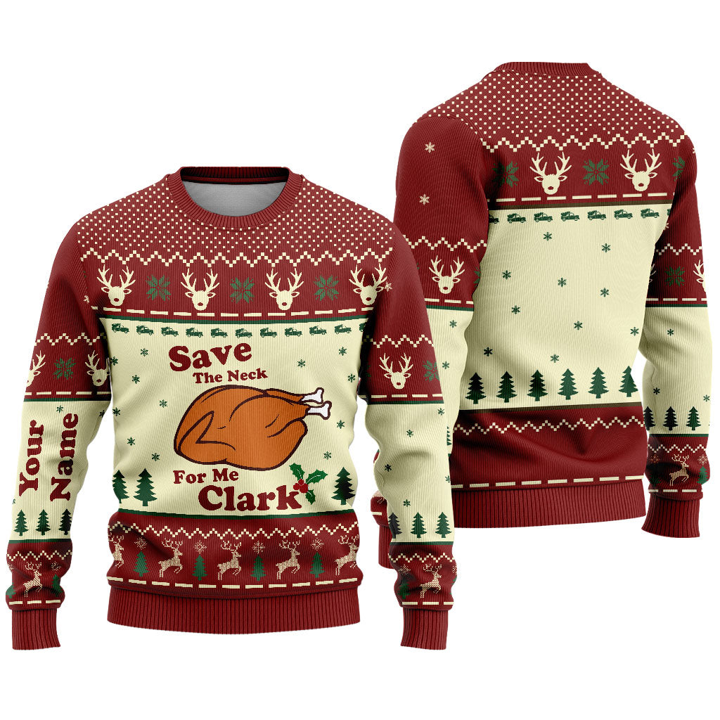 Personalized Christmas Sweater with Faux Wool Design for Family & Friends Sweater GradoCreations