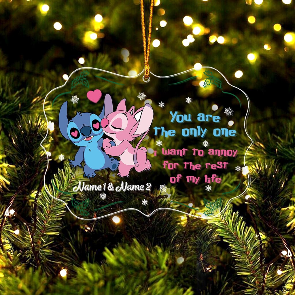 Personalized Ohana Acrylic Ornament Custom Names Christmas Gift One-sided Ornament GradoCreations
