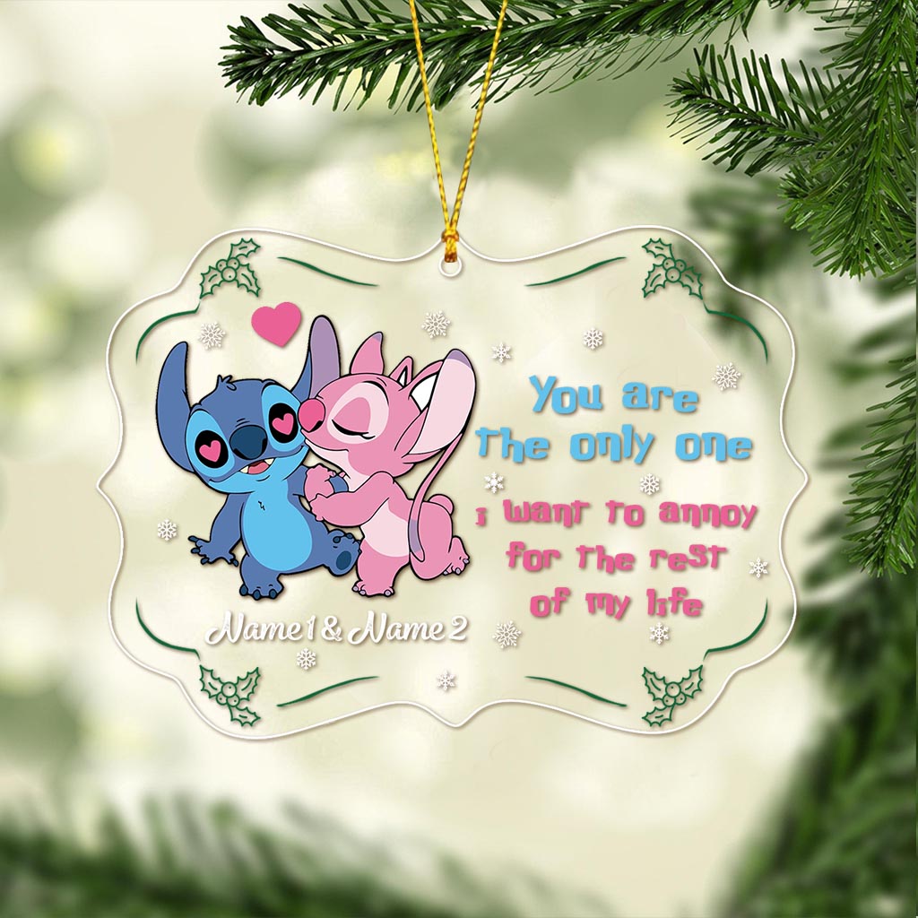 Personalized Ohana Acrylic Ornament Custom Names Christmas Gift One-sided Ornament GradoCreations