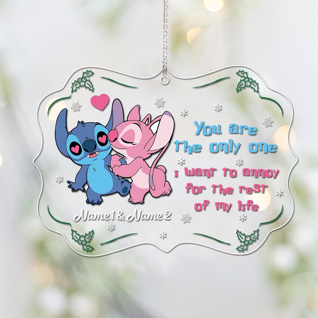 Personalized Ohana Acrylic Ornament Custom Names Christmas Gift One-sided Ornament GradoCreations