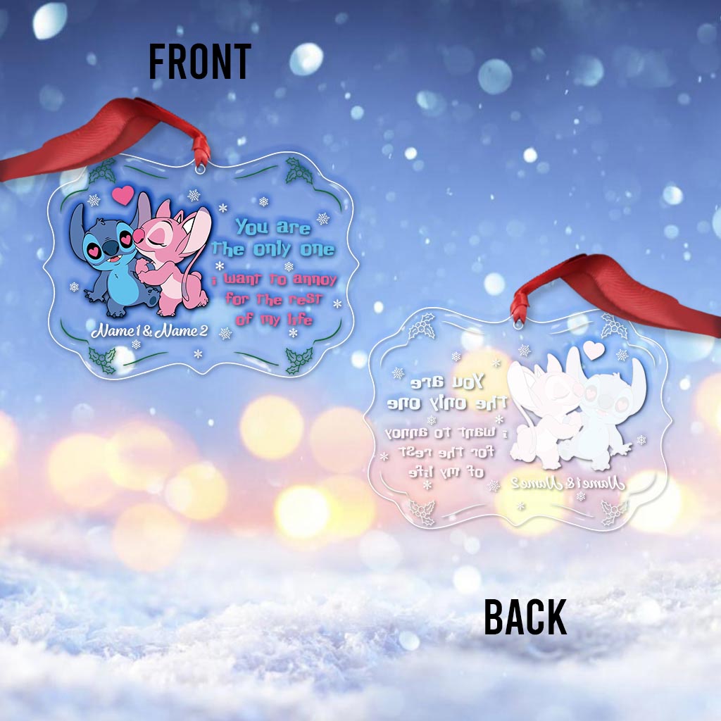 Personalized Ohana Acrylic Ornament Custom Names Christmas Gift One-sided Ornament GradoCreations