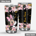 Personalized Black Pink Mouse Ears Tumbler Custom Name Gift Tumbler GradoCreations