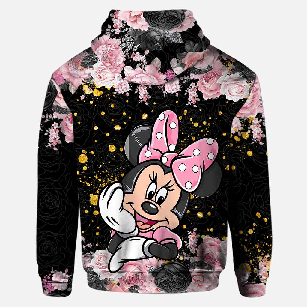 Personalized Black Pink Mouse Ears Hoodie & Leggings Set for Girls Birthday Gift Hoodie & Leggings GradoCreations