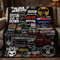 Classic Rock Legends Blanket Soft Warm Gift for Music Lovers GradoCreations