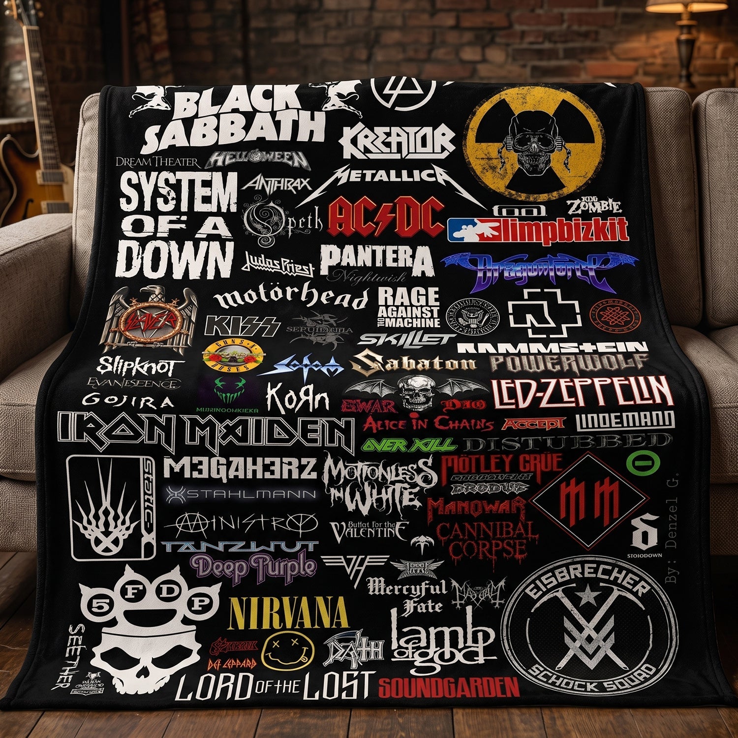 Classic Rock Legends Blanket Soft Warm Gift for Music Lovers GradoCreations