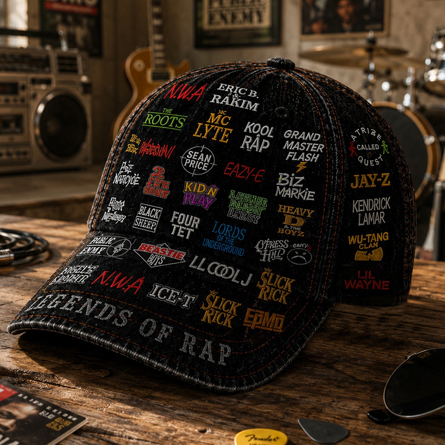 Personalized Legends of Rap Classic Cap Custom Hat for Music Lovers GradoCreations