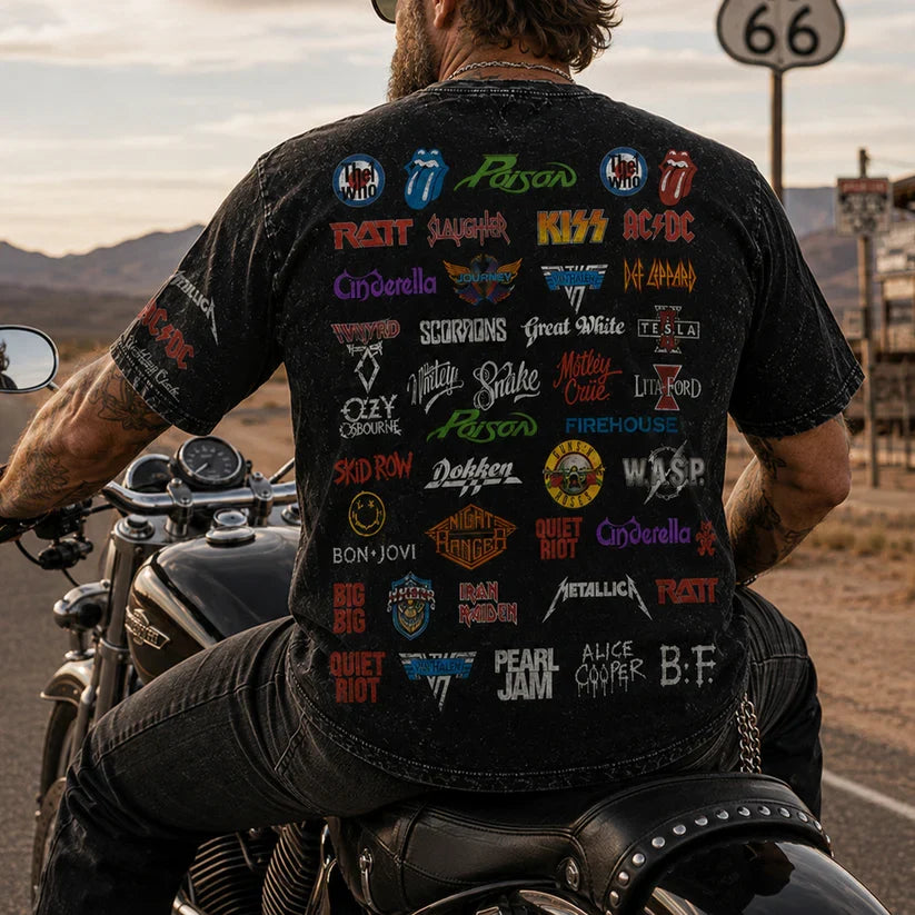 All Over Print Classic Rock T-Shirt for Men - Music Legends Gift T-shirt GradoCreations