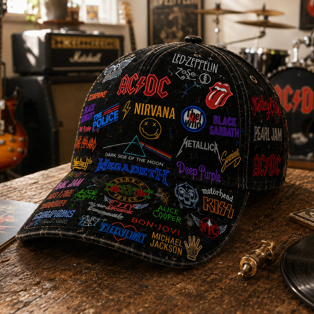 Personalized Classic Rock Music Cap Custom Name Gift Idea Classic Cap GradoCreations