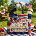 Quilted Tote Bag Happy Birthday USA Gift for Patriots