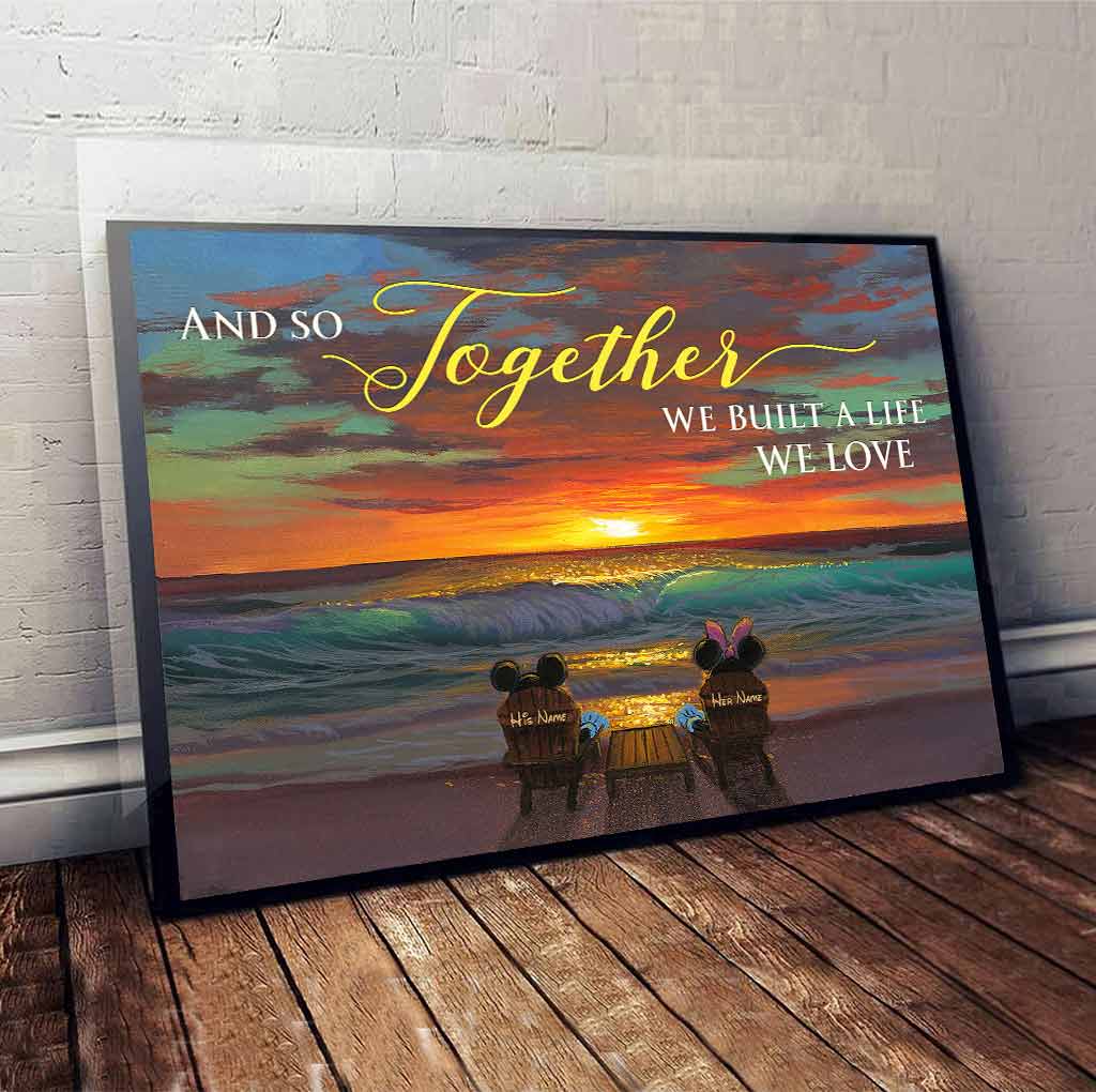 Personalized Mouse Couple Canvas Poster Gift for Engagement/Anniversary Canvas and Poster GradoCreations
