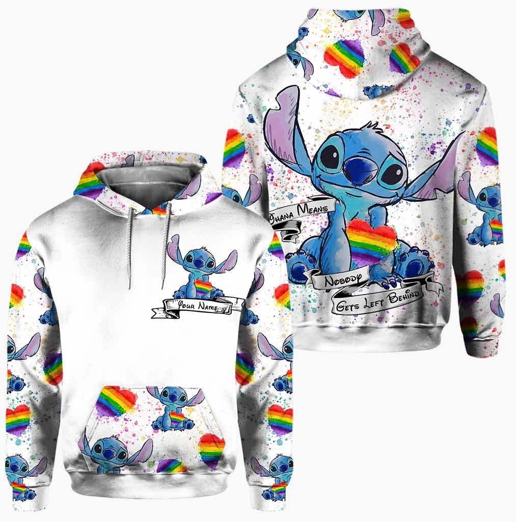 Personalized LGBT Support Hoodie and Leggings Set with Name Custom Gift Hoodie & Leggings GradoCreations