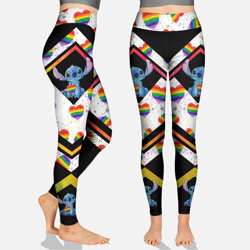 Personalized LGBT Support Hoodie and Leggings Set with Name Custom Gift Hoodie & Leggings GradoCreations