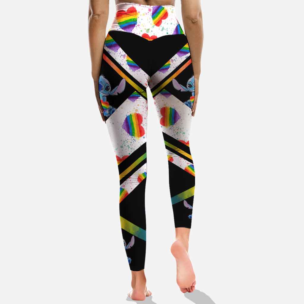 Personalized LGBT Support Hoodie and Leggings Set with Name Custom Gift Hoodie & Leggings GradoCreations