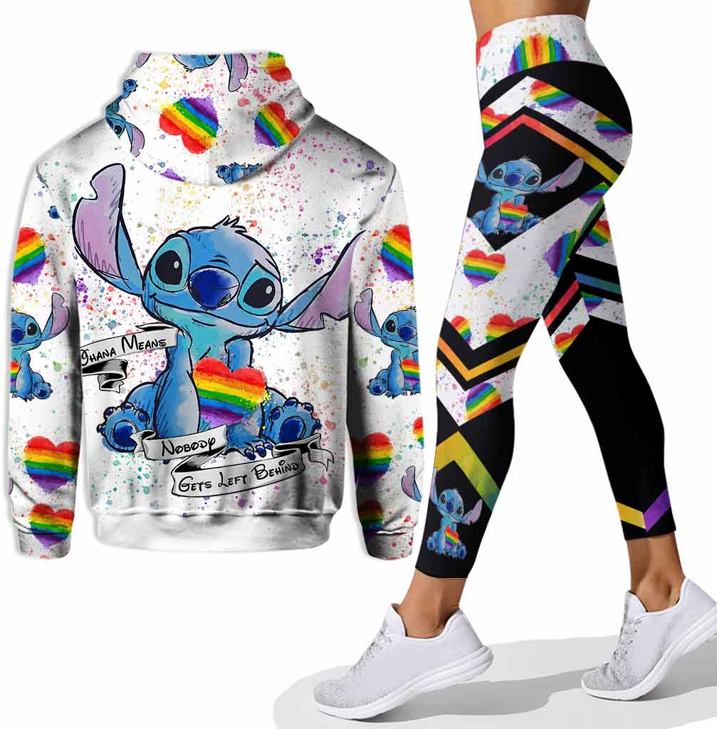 Personalized LGBT Support Hoodie and Leggings Set with Name Custom Gift Hoodie & Leggings GradoCreations