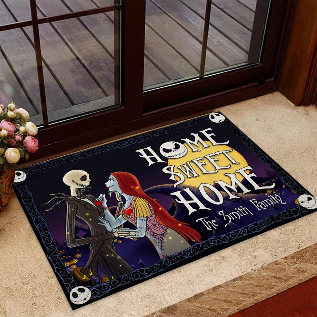 Personalized Nightmare Before Christmas Doormat for Couples Doormat GradoCreations