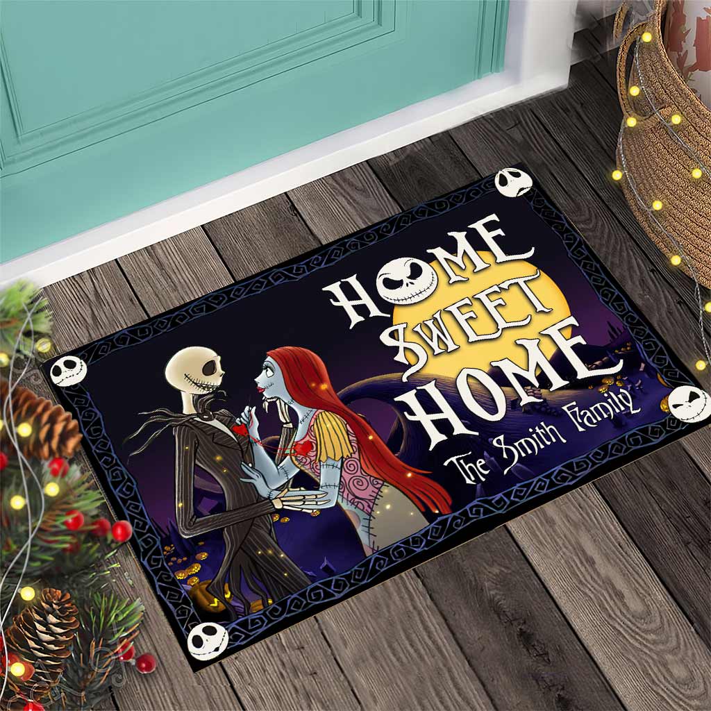 Personalized Nightmare Before Christmas Doormat for Couples Doormat GradoCreations