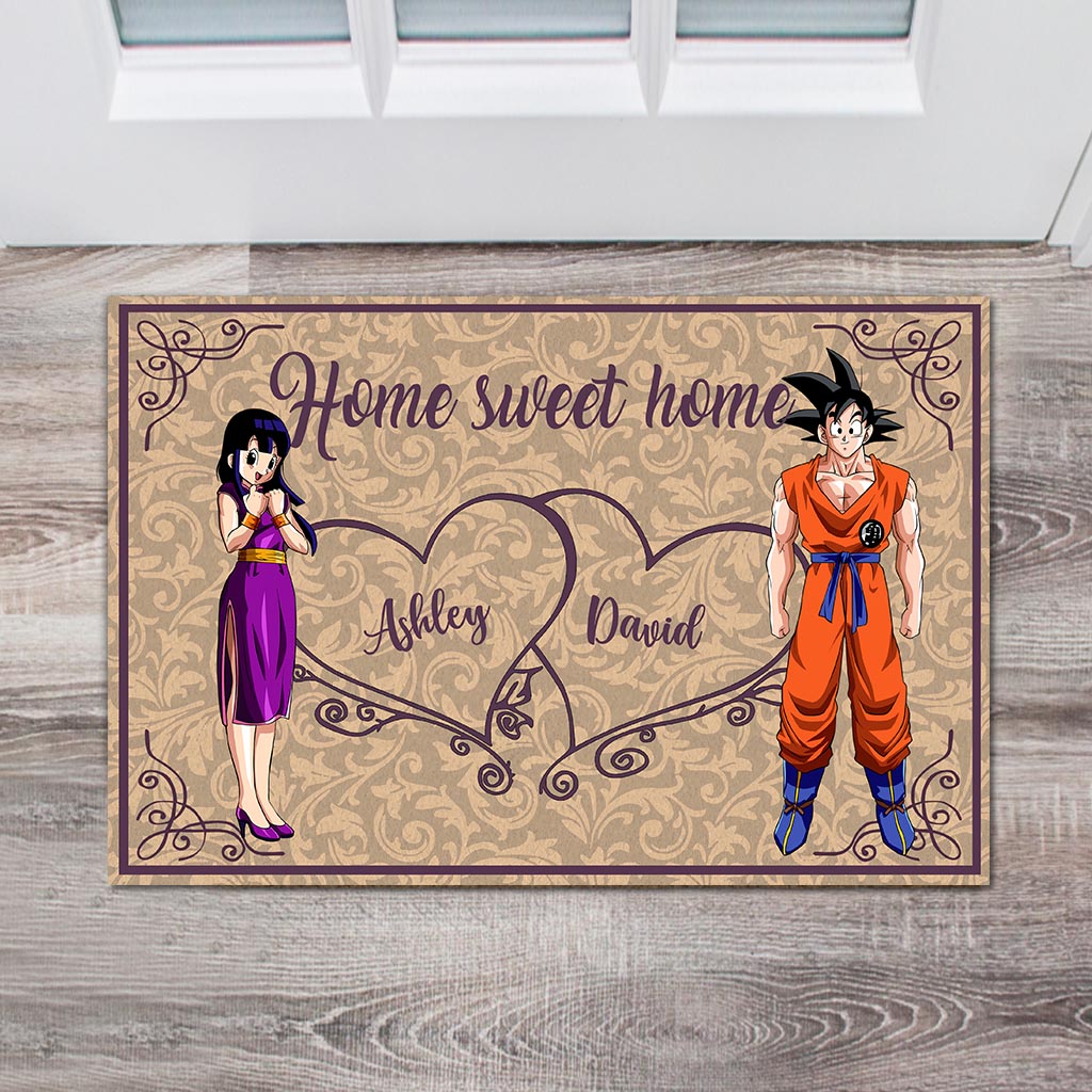 Personalized Home Sweet Home Doormat for Couples | Custom Name Gift Doormat GradoCreations