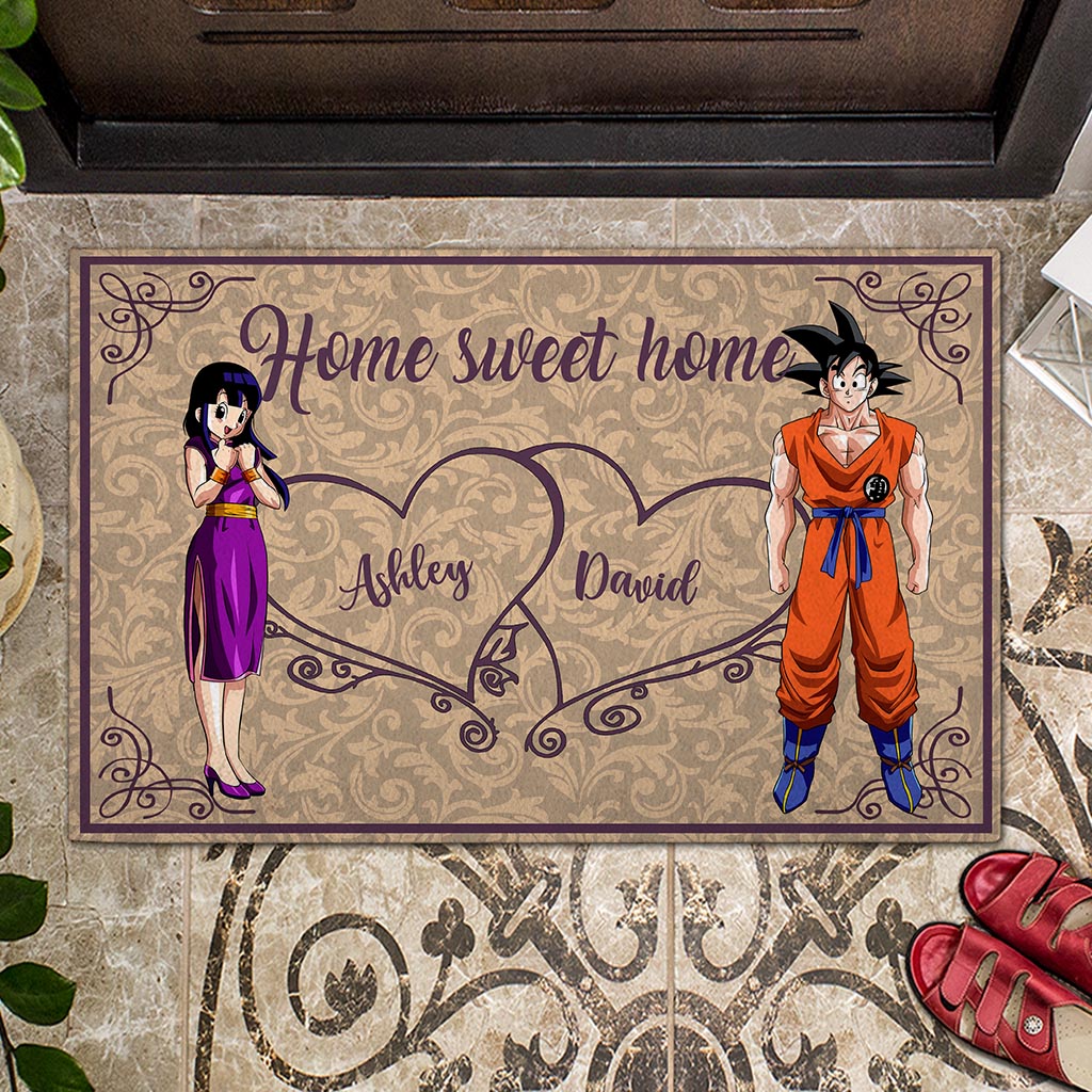 Personalized Home Sweet Home Doormat for Couples | Custom Name Gift Doormat GradoCreations