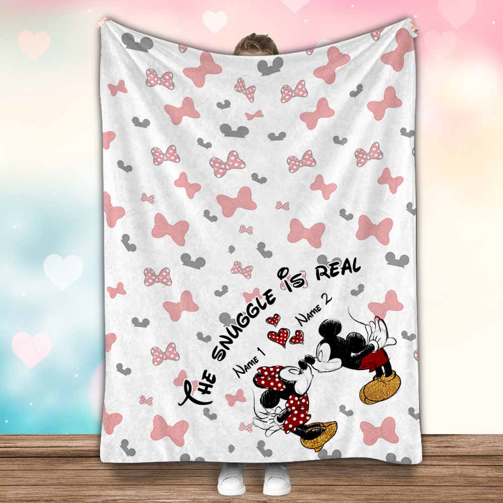 Personalized Couple Blanket Soft Flannel Snuggle Gift Blanket GradoCreations