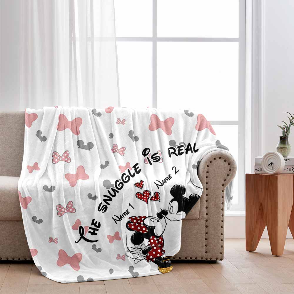 Personalized Couple Blanket Soft Flannel Snuggle Gift Blanket GradoCreations