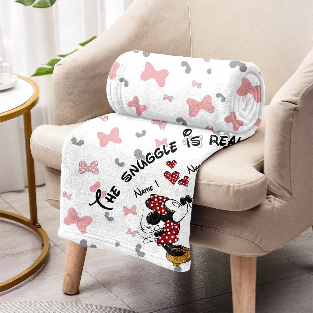 Personalized Couple Blanket Soft Flannel Snuggle Gift Blanket GradoCreations