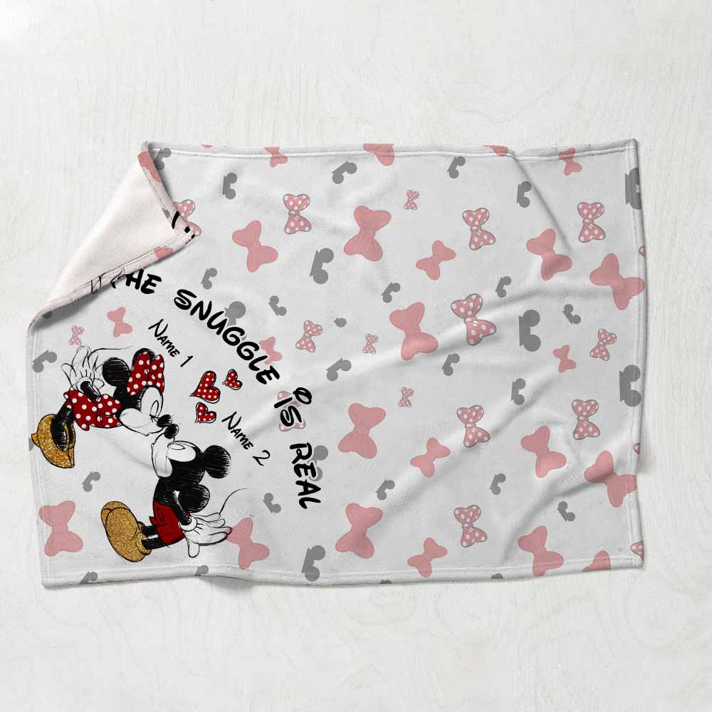 Personalized Couple Blanket Soft Flannel Snuggle Gift Blanket GradoCreations