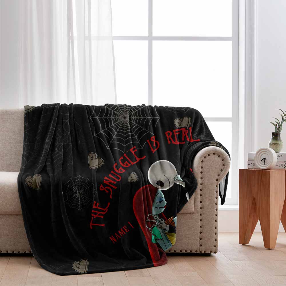 Personalized Couple Nightmare Blanket Custom Names Gift Blanket GradoCreations