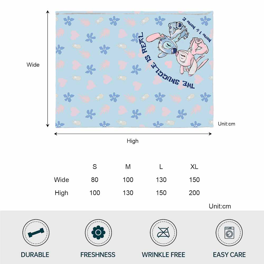 Personalized Ohana Blanket for Couples | Snuggle Gift Idea Blanket GradoCreations