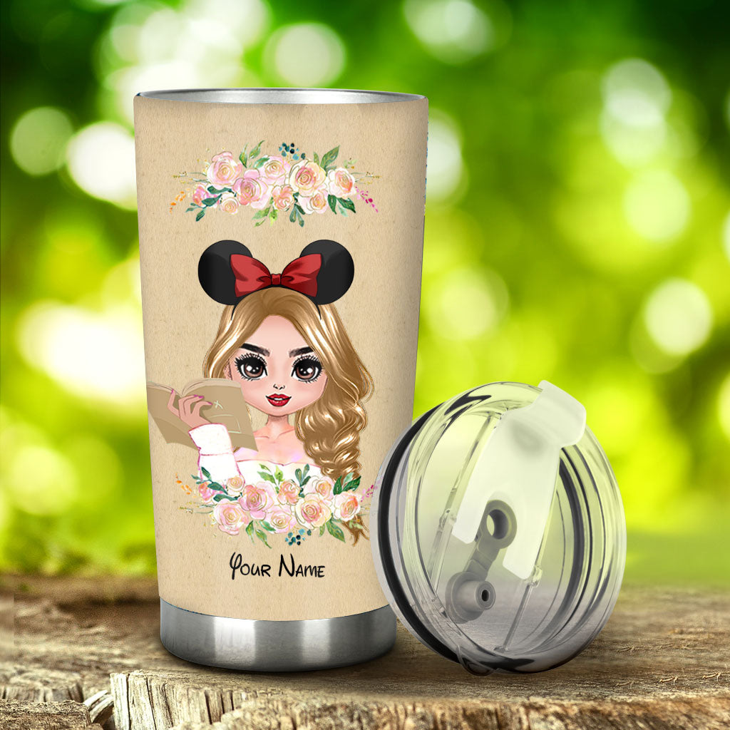 Personalized Mouse Ears And Books Tumbler Gift for Girls Tumbler GradoCreations