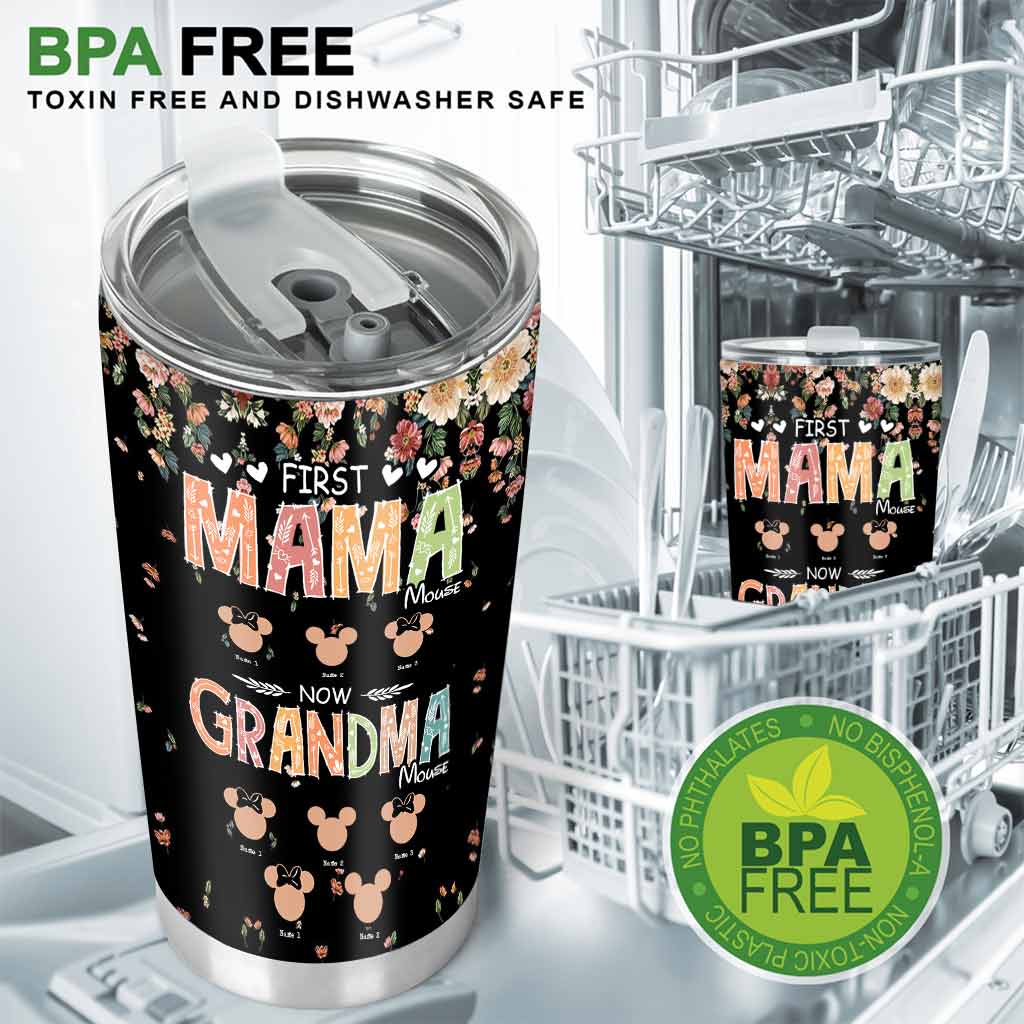 Personalized Grandma Tumbler First Mama Mouse Gift for Mother's Day Tumbler GradoCreations