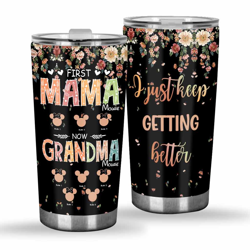 Personalized Grandma Tumbler First Mama Mouse Gift for Mother's Day Tumbler GradoCreations