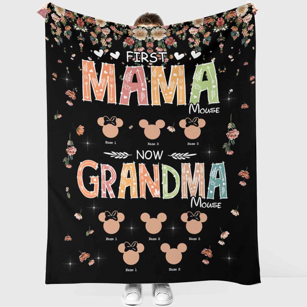 Personalized Mother's Day Grandma Blanket Custom Name Gift Blanket GradoCreations