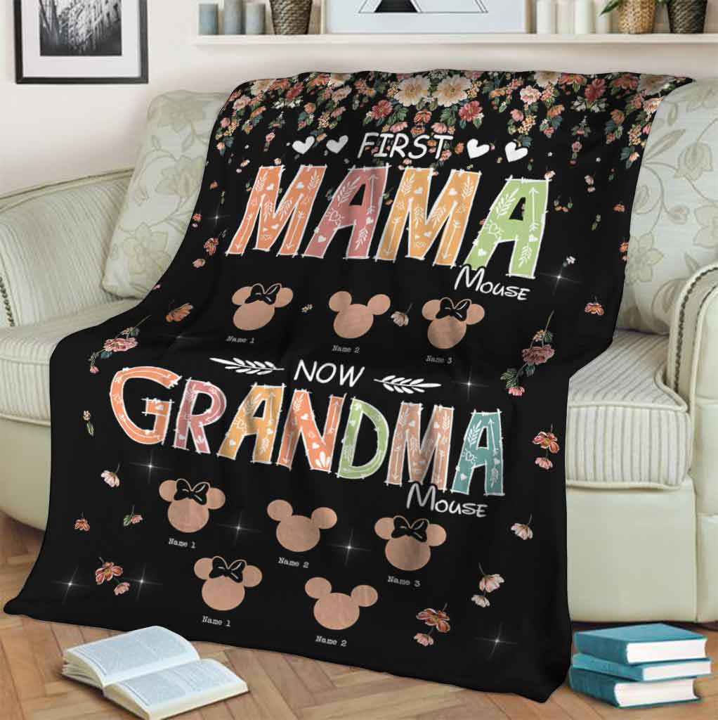 Personalized Mother's Day Grandma Blanket Custom Name Gift Blanket GradoCreations