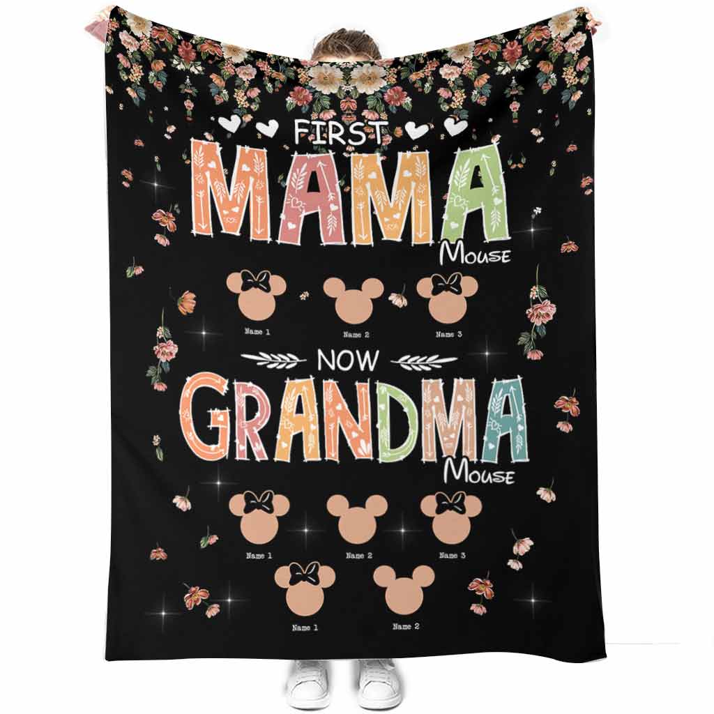 Personalized Mother's Day Grandma Blanket Custom Name Gift Blanket GradoCreations
