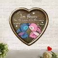 Personalized Cut Metal Sign Ohana Heart for Couples Gift Cut Metal Sign GradoCreations
