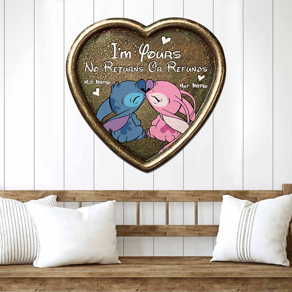 Personalized Cut Metal Sign Ohana Heart for Couples Gift Cut Metal Sign GradoCreations