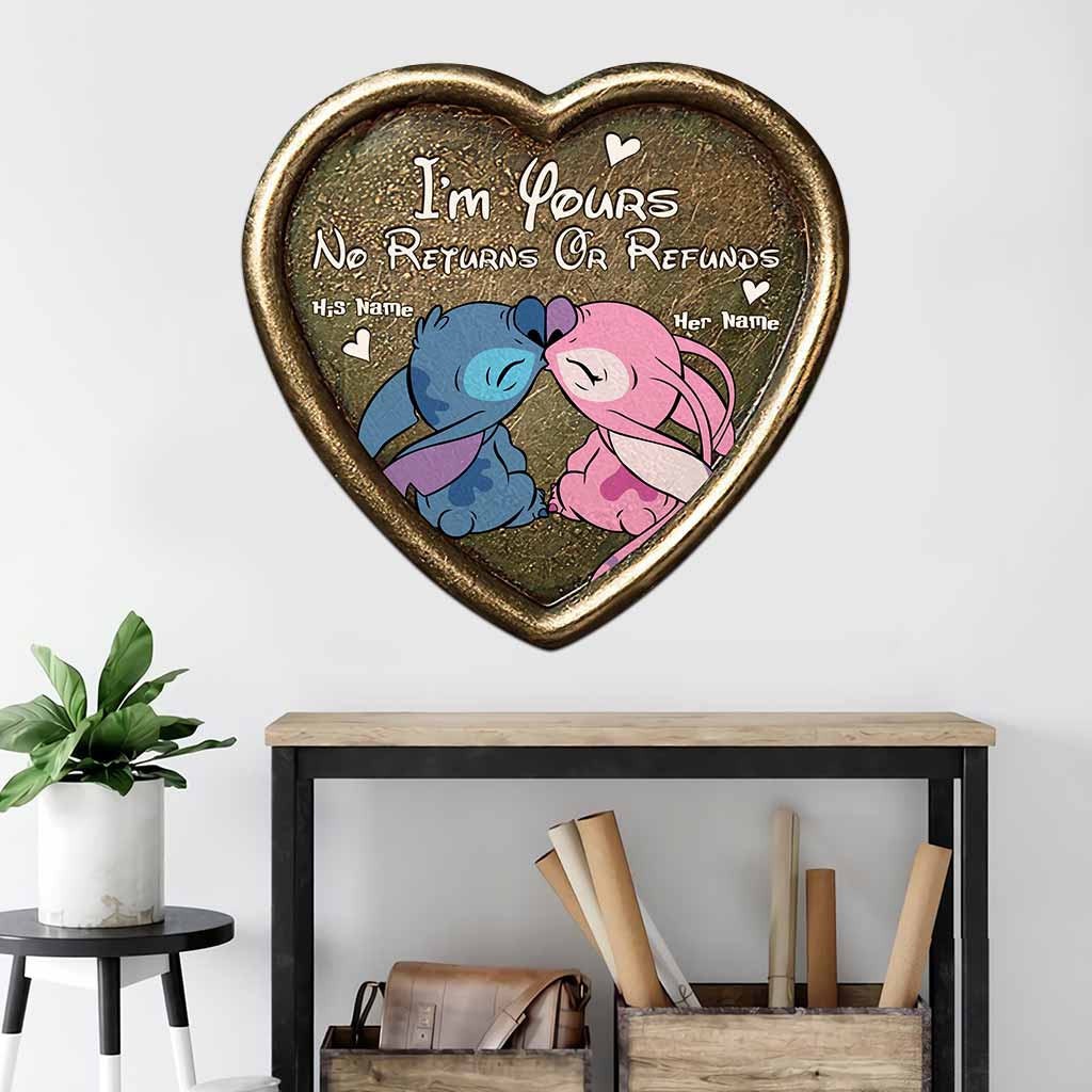 Personalized Cut Metal Sign Ohana Heart for Couples Gift Cut Metal Sign GradoCreations