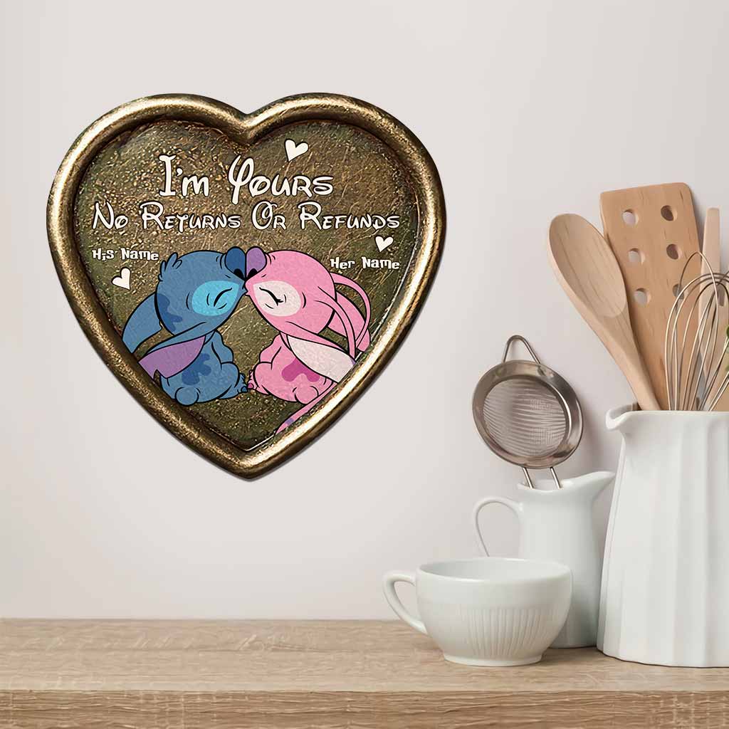 Personalized Cut Metal Sign Ohana Heart for Couples Gift Cut Metal Sign GradoCreations