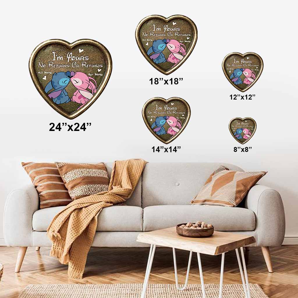 Personalized Cut Metal Sign Ohana Heart for Couples Gift Cut Metal Sign GradoCreations
