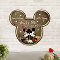 Personalized Couple Mouse Ears Metal Sign with Name Custom Gift Cut Metal Sign GradoCreations