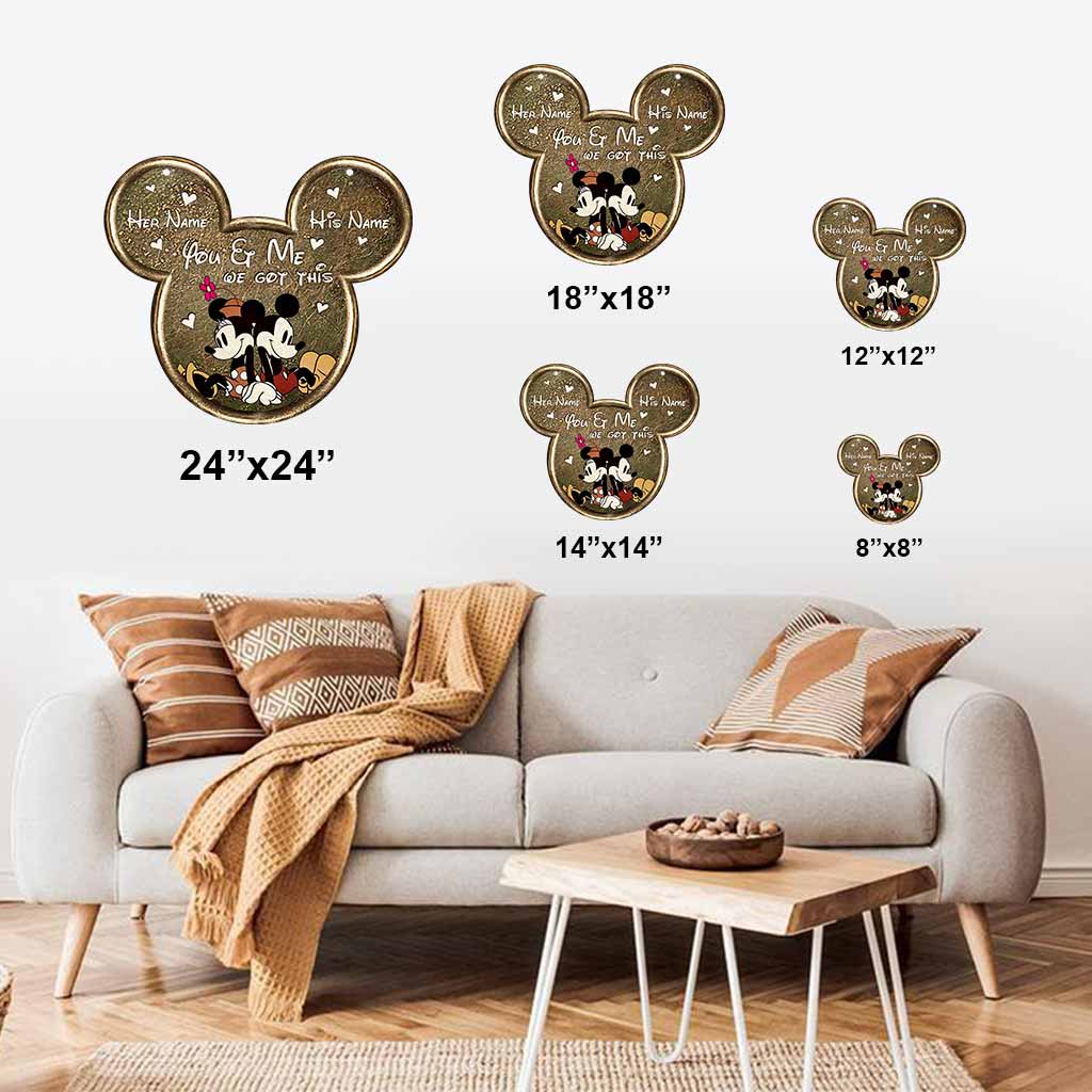 Personalized Couple Mouse Ears Metal Sign with Name Custom Gift Cut Metal Sign GradoCreations
