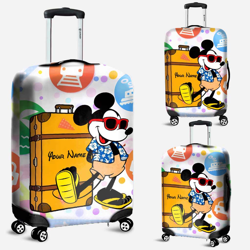Personalized Luggage Cover with Mickey Mouse Design for Travel Luggage Cover GradoCreations