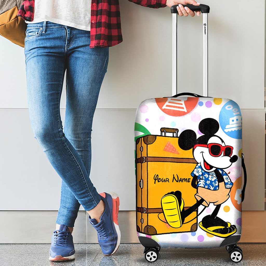 Personalized Luggage Cover with Mickey Mouse Design for Travel Luggage Cover GradoCreations