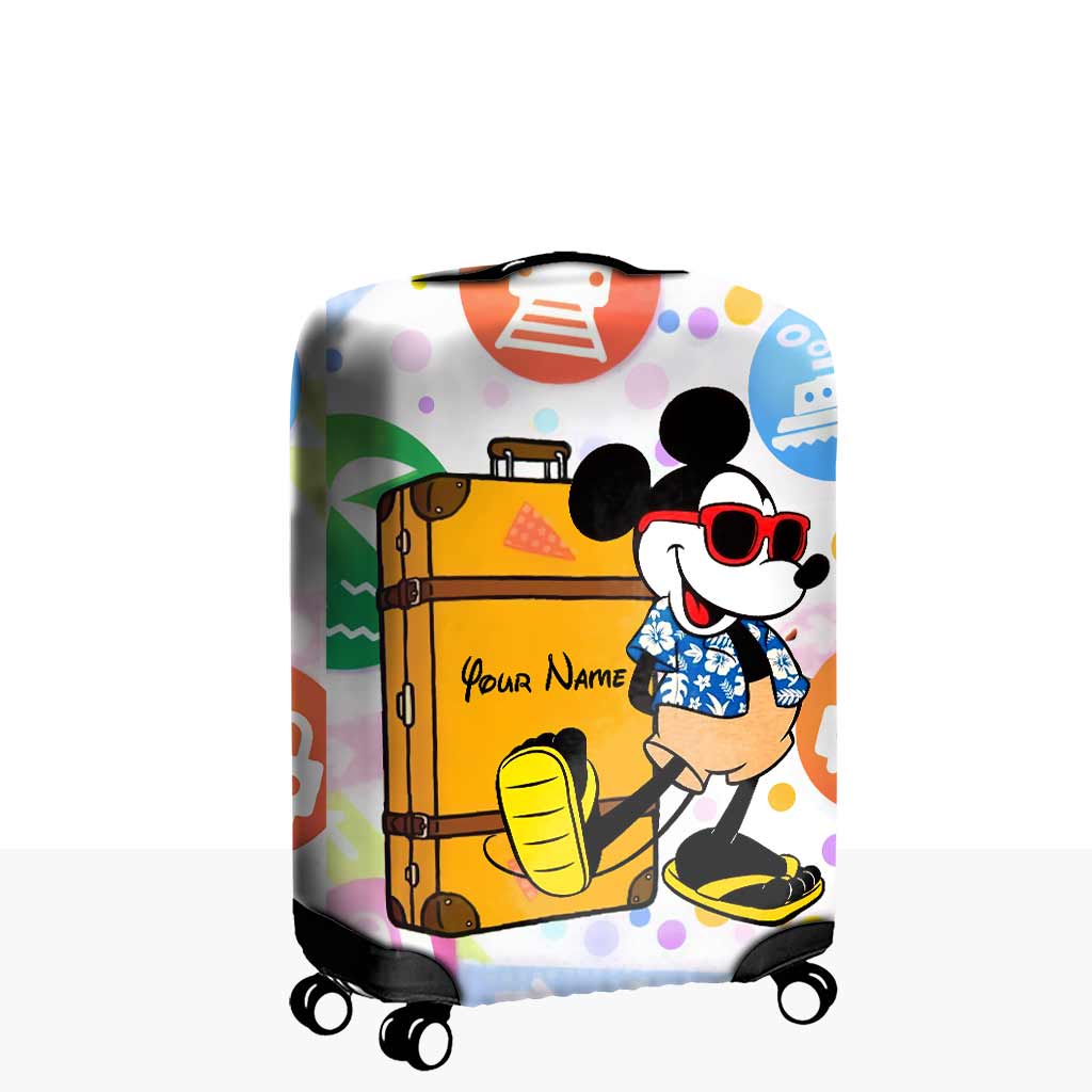 Personalized Luggage Cover with Mickey Mouse Design for Travel Luggage Cover GradoCreations