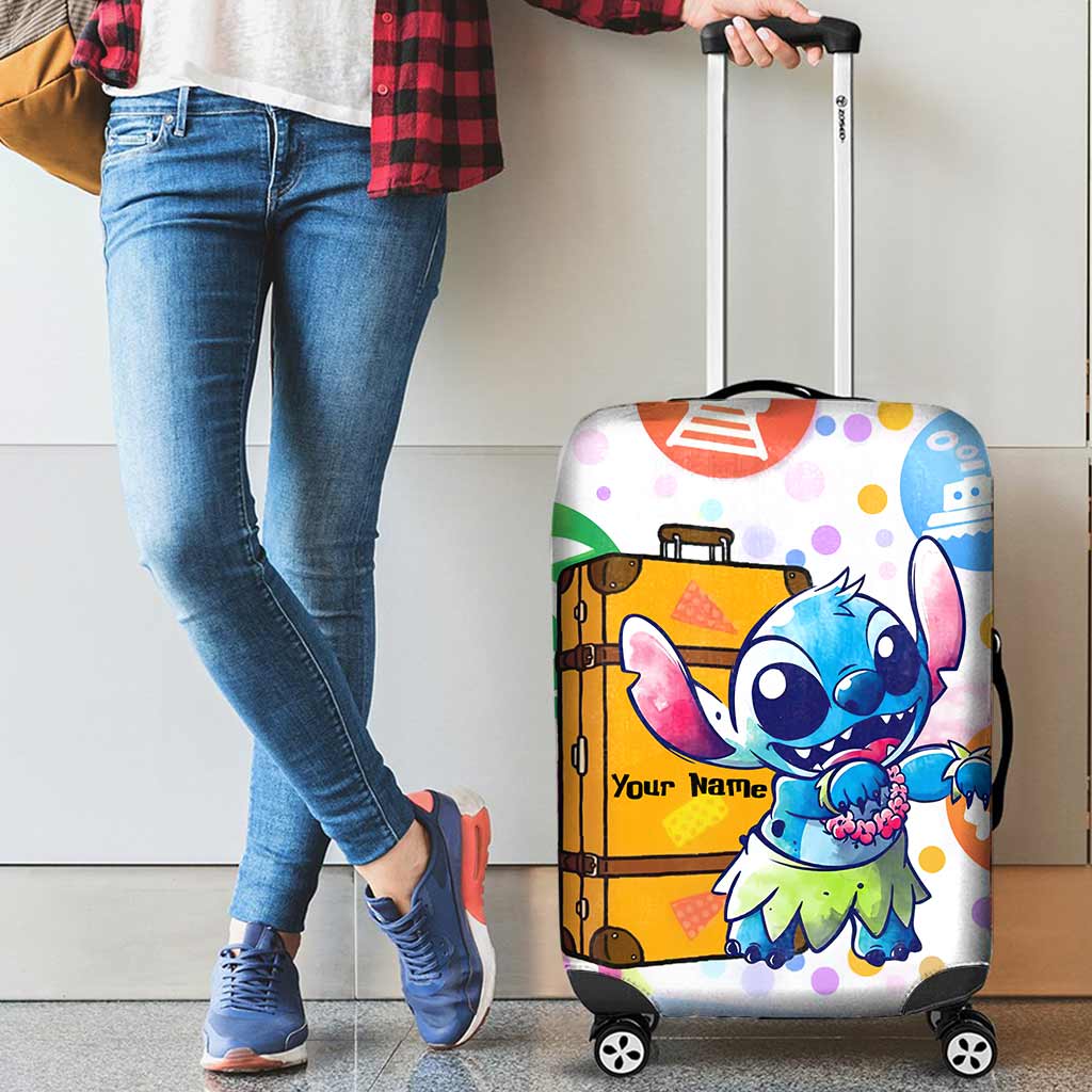 Personalized Ohana Luggage Cover Custom Name Travel Gift Luggage Cover GradoCreations