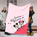 Personalized Snuggle Blanket Cute Mouse Design Gift for Couples Blanket GradoCreations