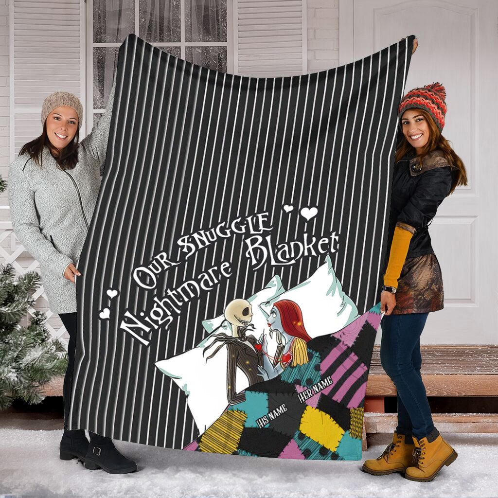 Personalized Snuggle Nightmares Blanket Custom Name Gift Blanket GradoCreations
