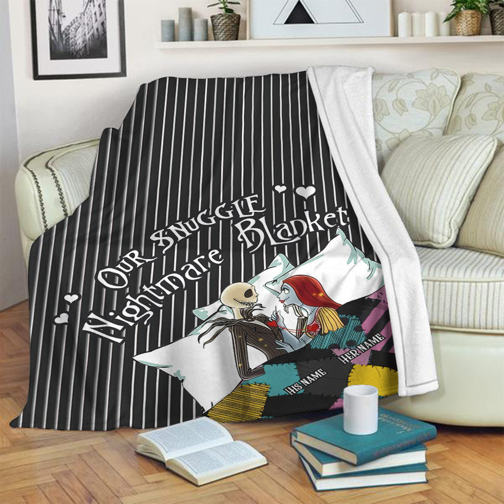Personalized Snuggle Nightmares Blanket Custom Name Gift Blanket GradoCreations