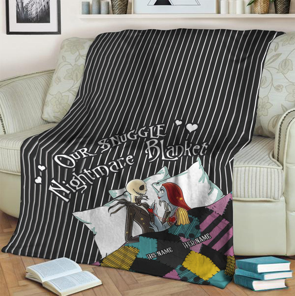 Personalized Snuggle Nightmares Blanket Custom Name Gift Blanket GradoCreations
