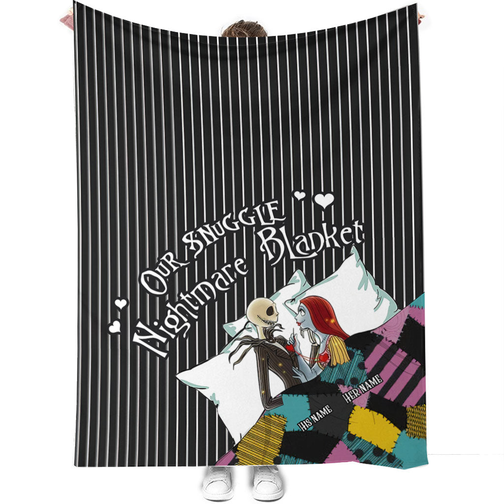 Personalized Snuggle Nightmares Blanket Custom Name Gift Blanket GradoCreations